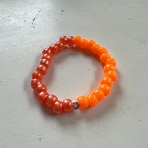 Orange smiley bracelet